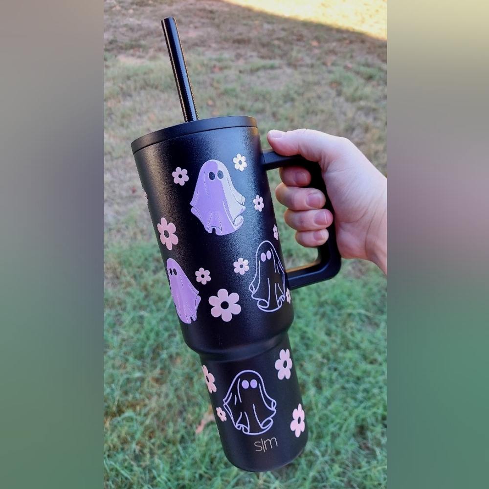 Black Ghost Custom Simple Modern Trek 40oz